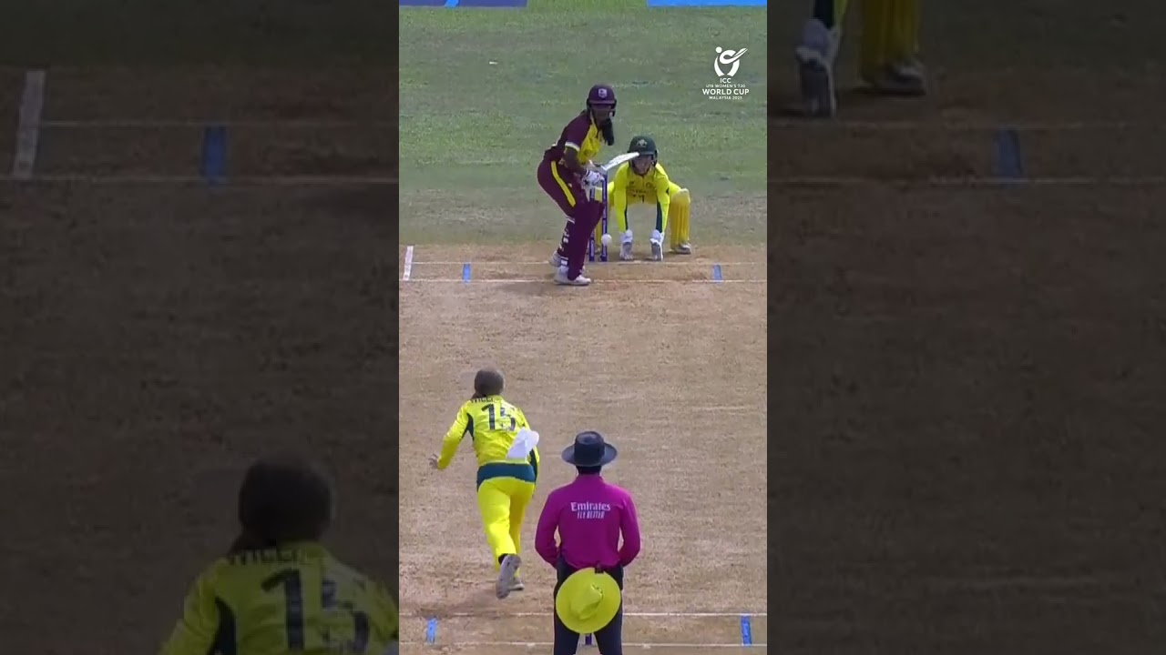 Tegan Williamson's turning ripper outfoxes Amrita Ramtahal 😯#U19WorldCup #AUSvWI #cricket