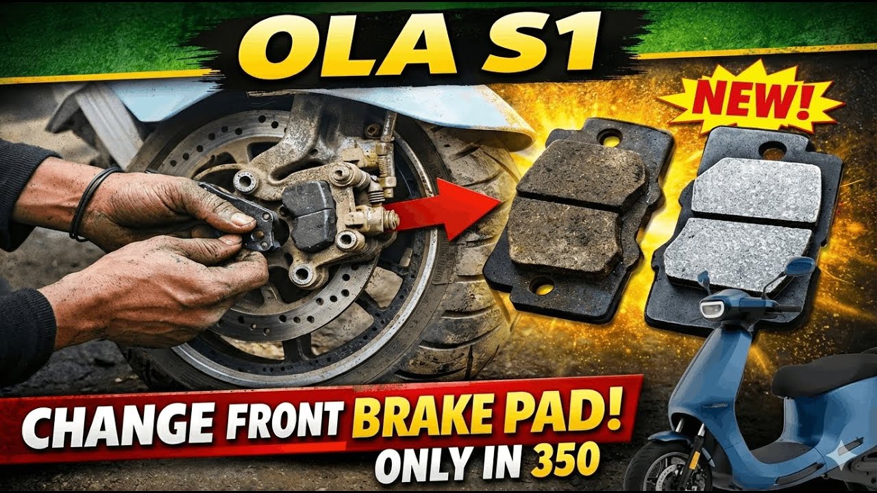 OLA S1 Front Brake Pad Replacement | Save ₹1500 Service Cost 😱 (Full Guide)