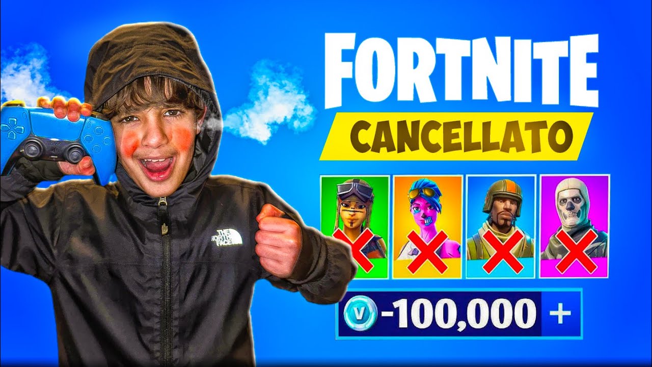 HO CANCELLATO FORTNITE al MINI ZBLITO *ACCOUNT PERSO*