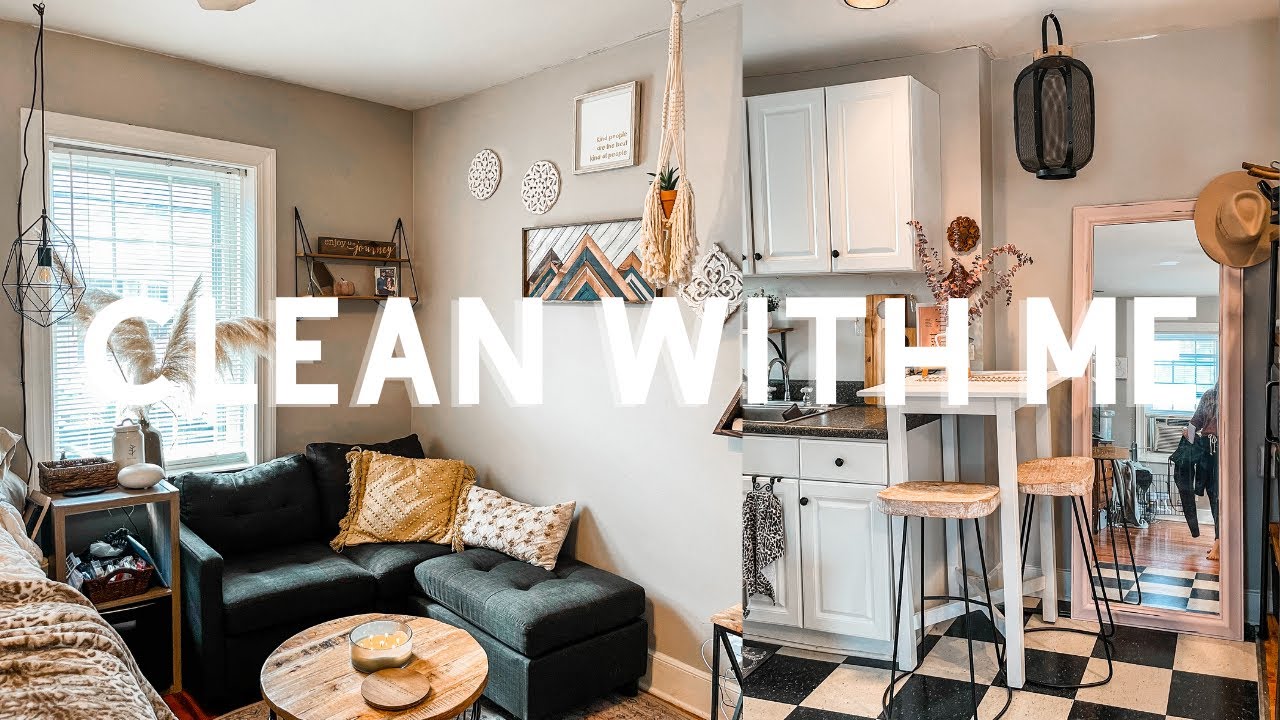 RELAXING STUDIO APARTMENT CLEAN WITH ME | Deep Cleaning Motivation, Organization, & Amazon Products