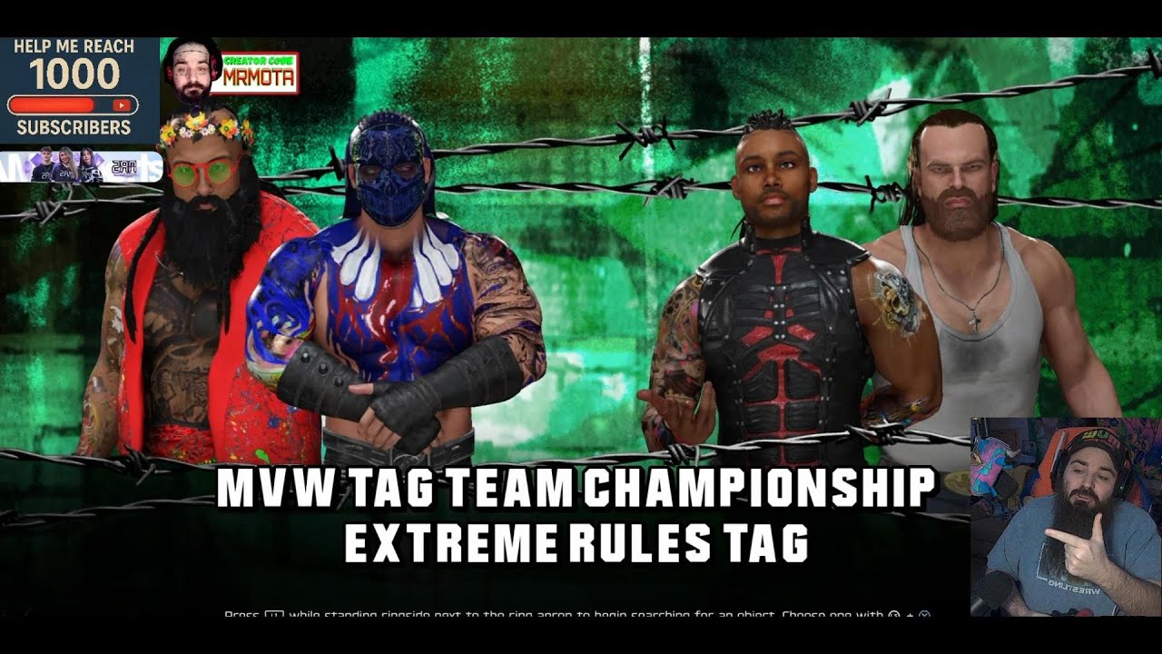 MVW Tag Team Championship Match Drak & MrMota vs FallenReaper & Poorman