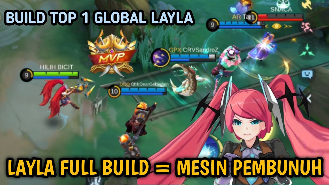 MVP + BUILD TERBAIK LAYLA TERBARU BIKIN GAMPANG MENANG | LAYLA FULL DAMAGE - MLBB