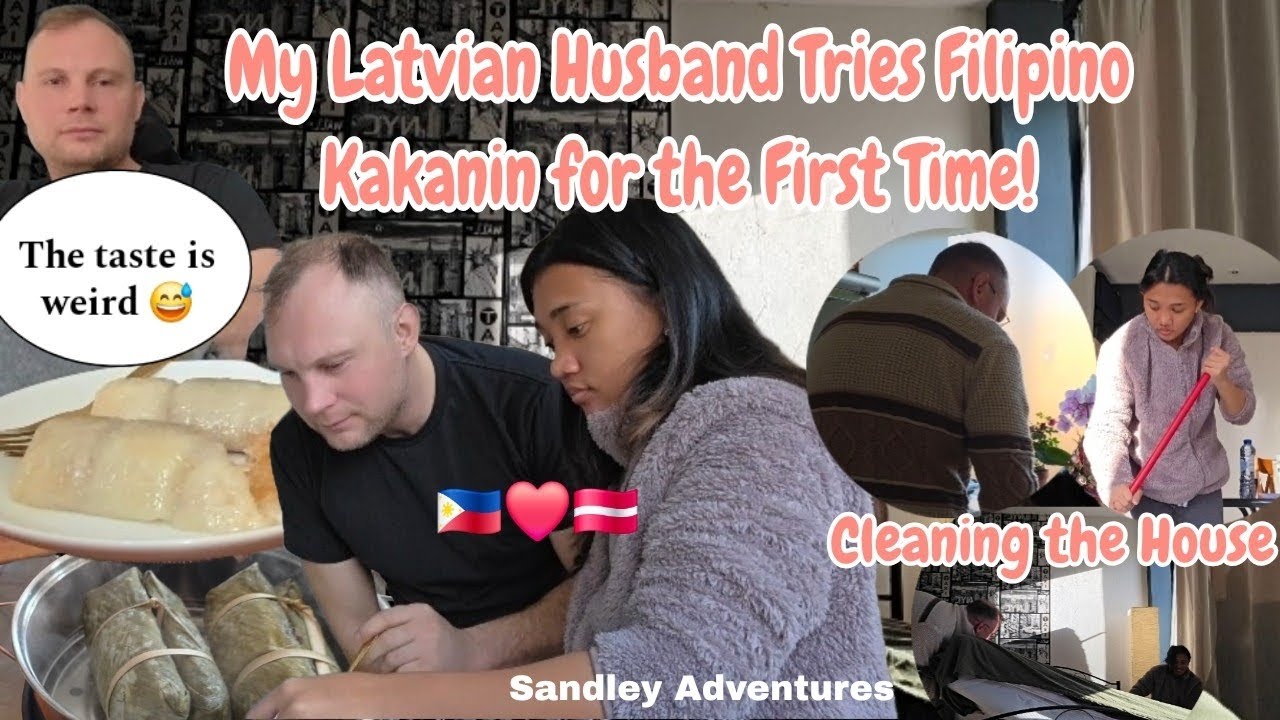 My Latvian Husband Tries Filipino Kakanin for the First Time!| Cleaning & Bonding|Pinaylatviancouple
