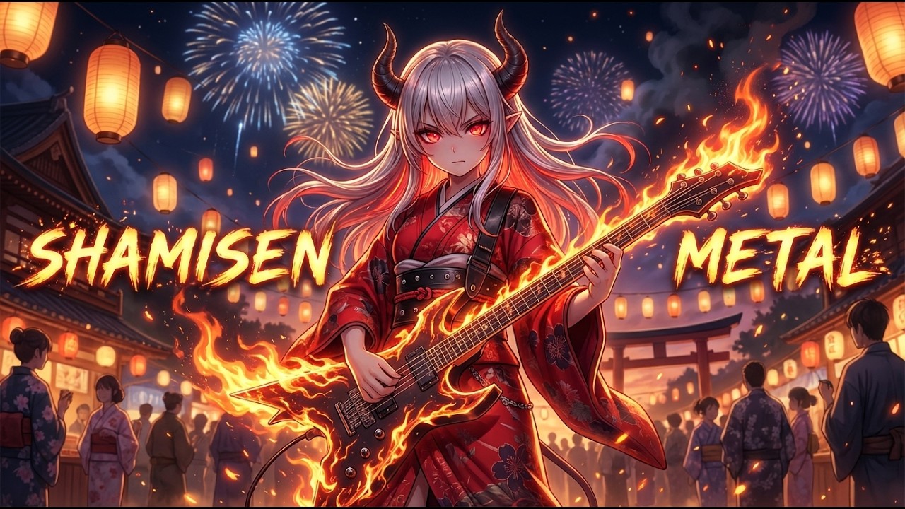 Japanese Samurai Rock / Metal with Shamisen – Intense BGM for Gaming, Work & Study【和風BGM / 和風ロック】
