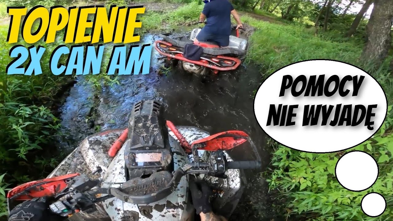 Bagna takie, że bez wyciągarki lepiej się tam nie ruszać / 2x CAN AM - Renegade + Outlander 2x 1000