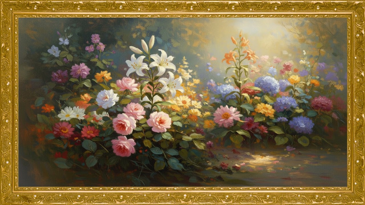 Luxury Flower Wall Art Slideshow (12 Hours) | Calm 4K Gallery Style Visuals
