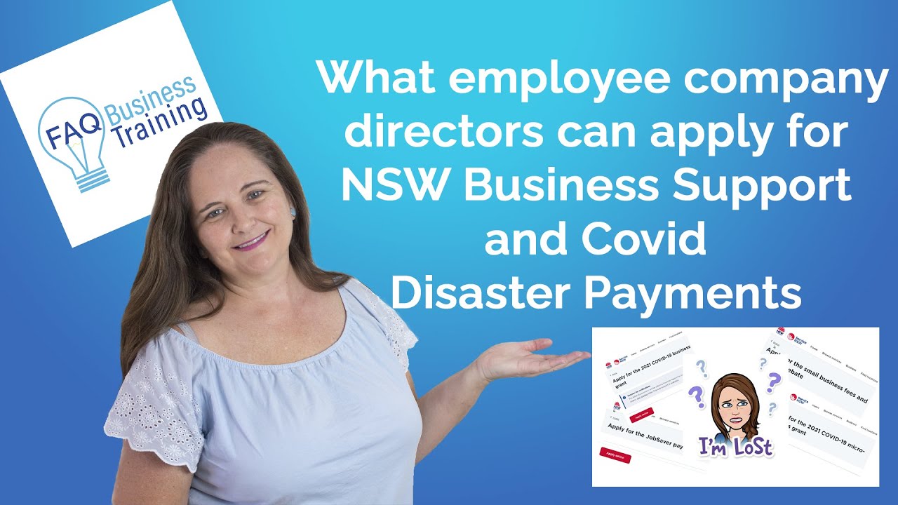 What employee company directors can apply for NSW Business Support and  Covid Disaster Payment