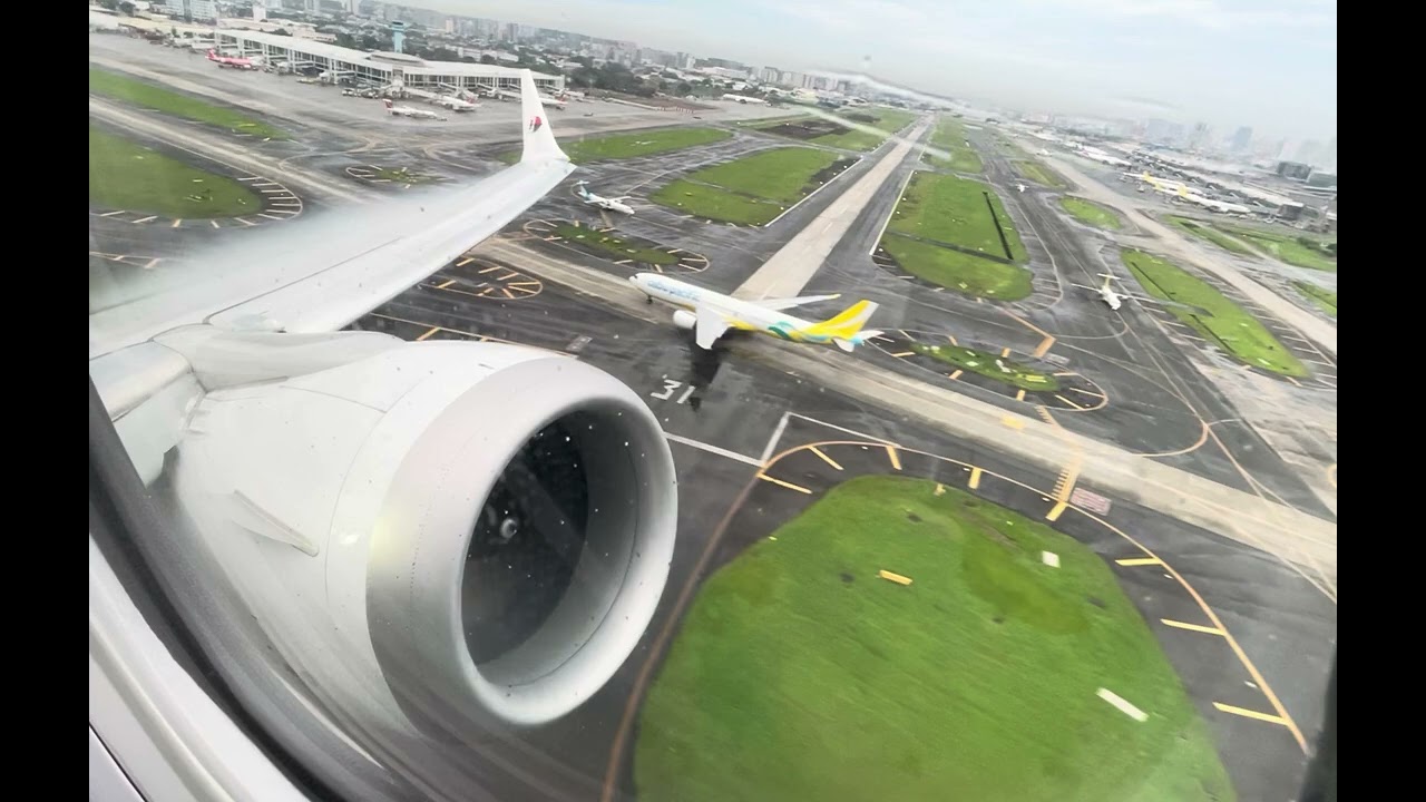 INSANE Boeing 737 MAX 8 Takeoff from Manila (NAIA) — Engine Power & Sound