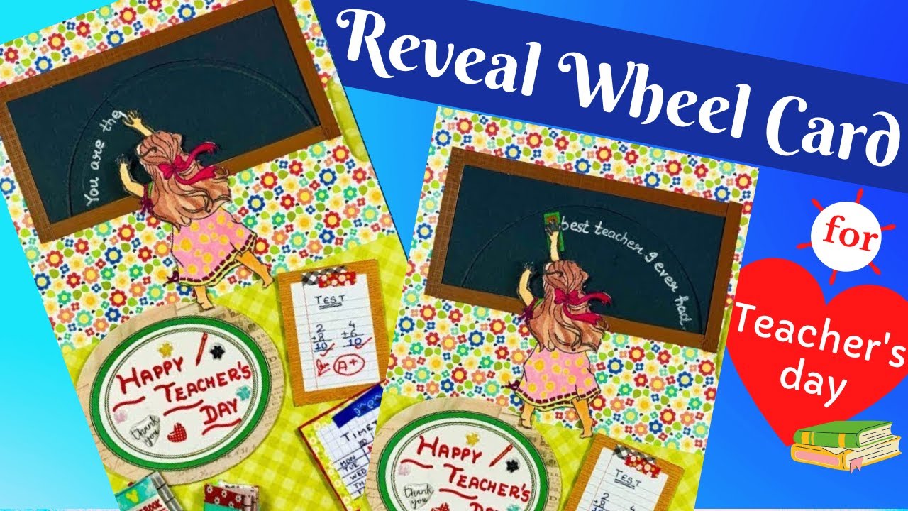How to make a Reveal Wheel Card || Teacher's Day Card idea || Fun Interactive card