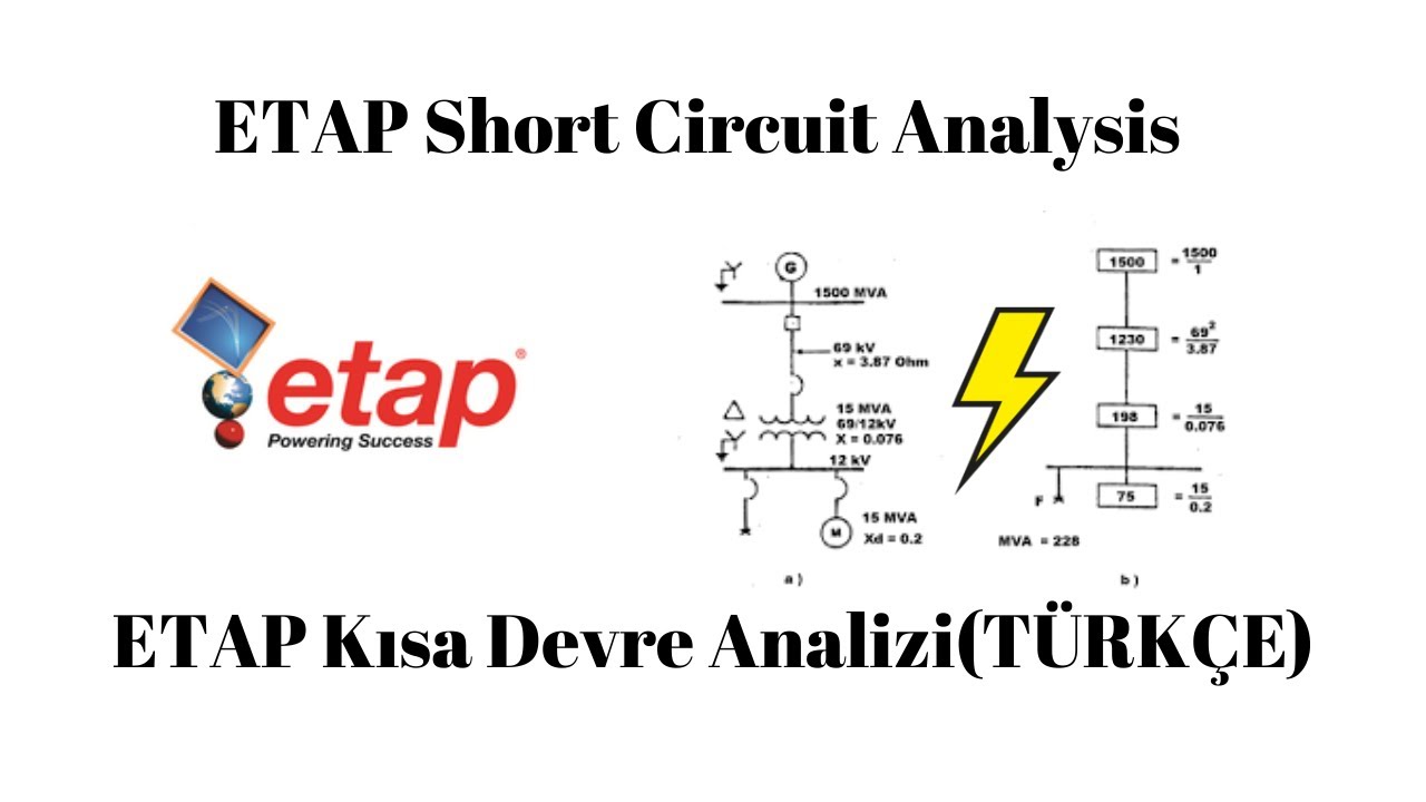 ETAP Kısa Devre Analizi Türkçe Örnek Proje ile Birlikte (ETAP Short Circuit Analysis)