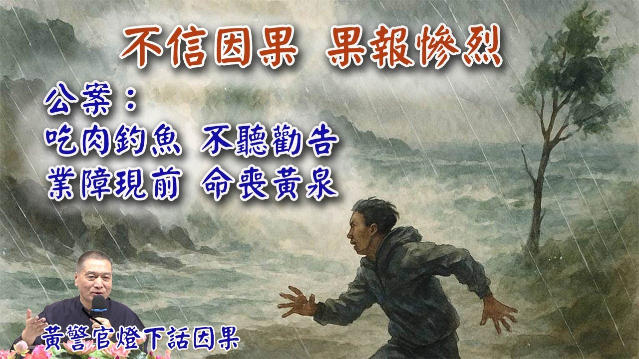 不信因果 果報慘烈｜公案：吃肉釣魚 不聽勸告 業障現前 命喪黃泉