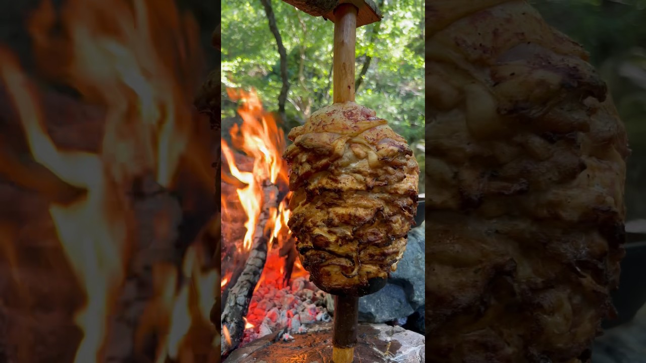 Куриный донер-кебаб на природе 🐔