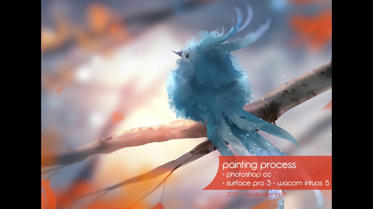 Blue Dress - Painting process