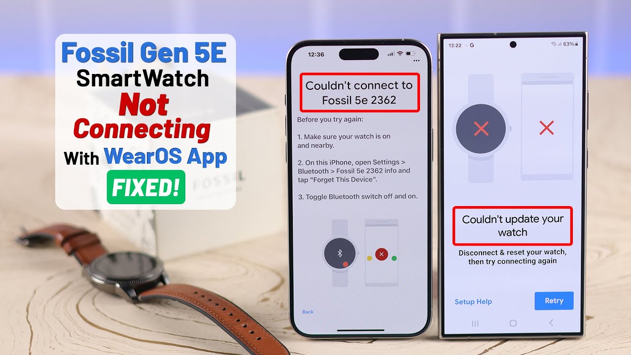 Couldn't Connect to Fossil 5E Smartwatch? - Fixed Won't Connect with iPhone / Android!