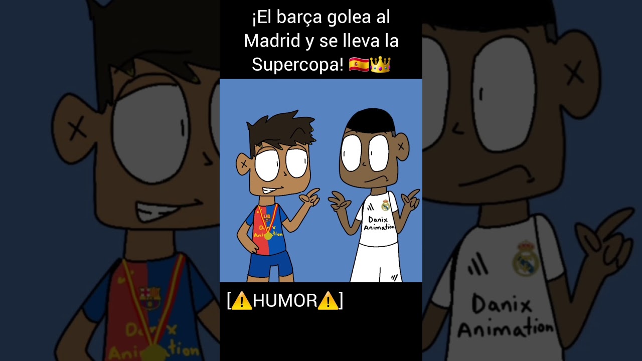 &iexcl;El bar&ccedil;a golea al Madrid y se lleva la Supercopa! 🇪🇸👑[⚠️HUMOR⚠️] #humor #futbol #comedia