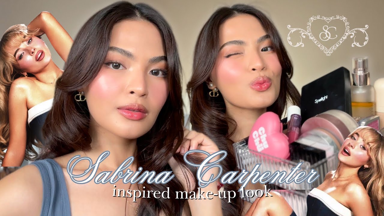 Wearable Sabrina Carpenter Inspired Look using NEW and Existing Make-up!! ☕️🩵💋