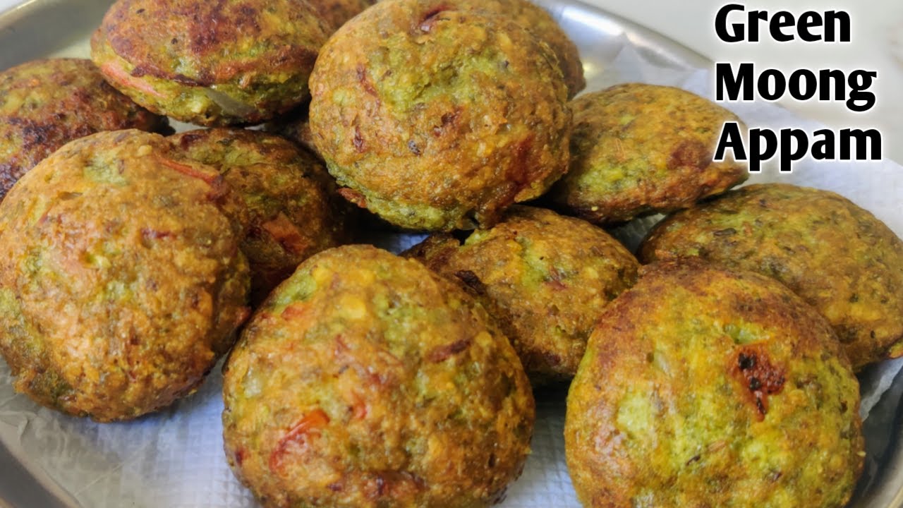 हिरव्या मुगाचे पौष्टिक अप्पे | Green moong Paniyaram Recipe|Healthy breakfast recipe|Appam recipe|