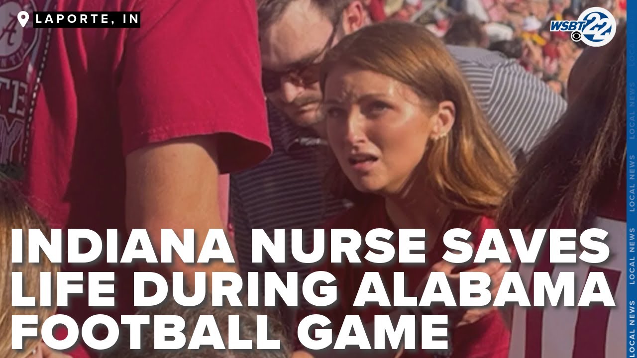 CAUGHT ON CAMERA: Indiana nurse saves life after fan's medical emergency at Alabama football game