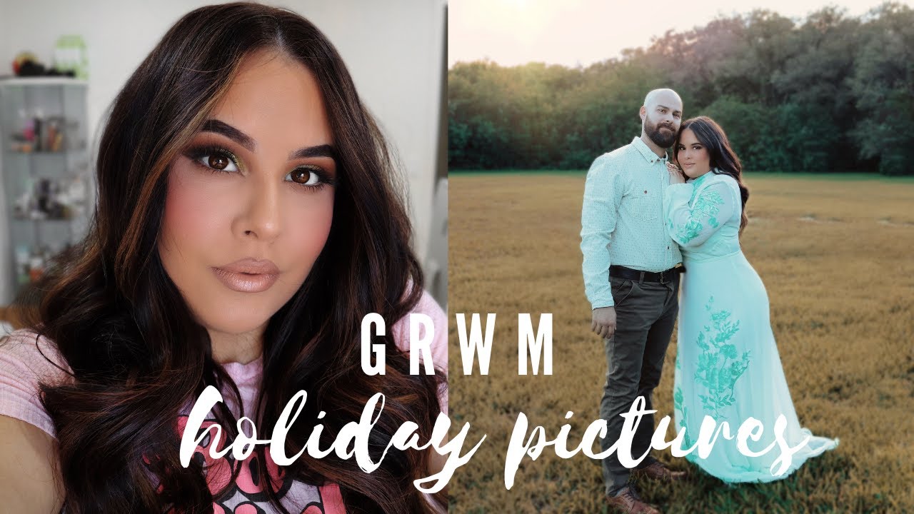 GET READY WITH ME HOLIDAY PICTURE EDITION //  Sharing the hair, makeup and outfit!!