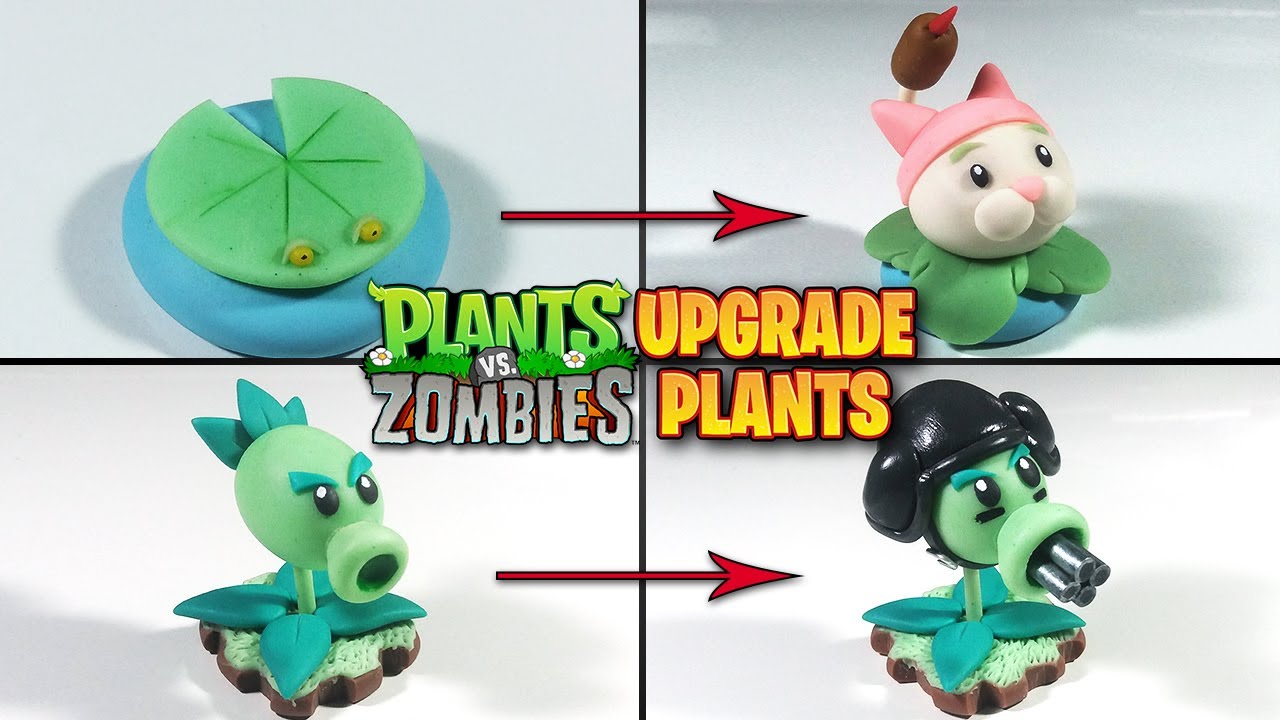 ⇧🌱Making all Plants and their Upgrades from Plants vs Zombies 🔹 Part 1 ✔️ Polymer Clay Tutorial