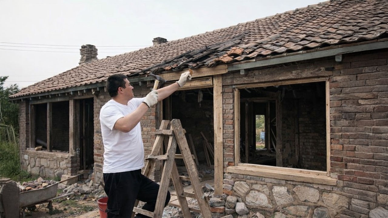 После разрушительного пожара он не сдался и восстановил дом как красивую виллу | часть 2