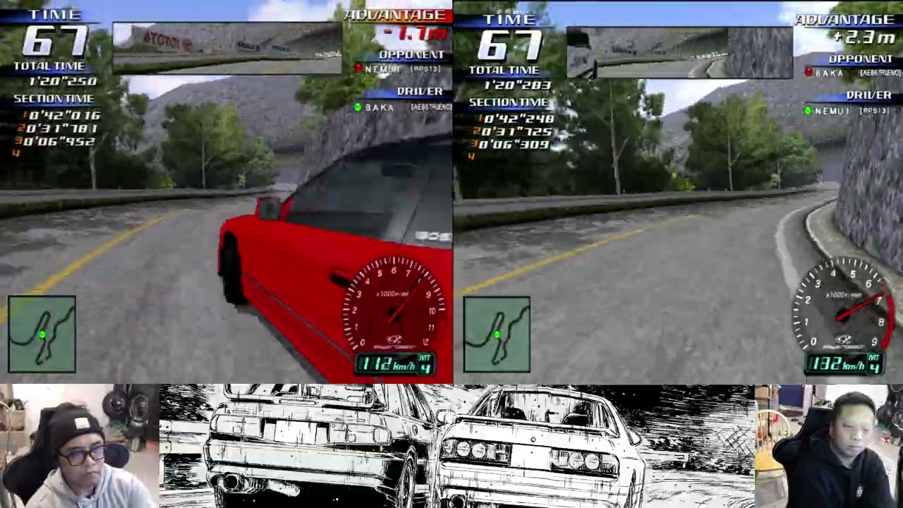Initial D Arcade Stage Ver.3 — Battle 13/14: Akagi— BAKA (AE86) vs NEMUI (180SX)