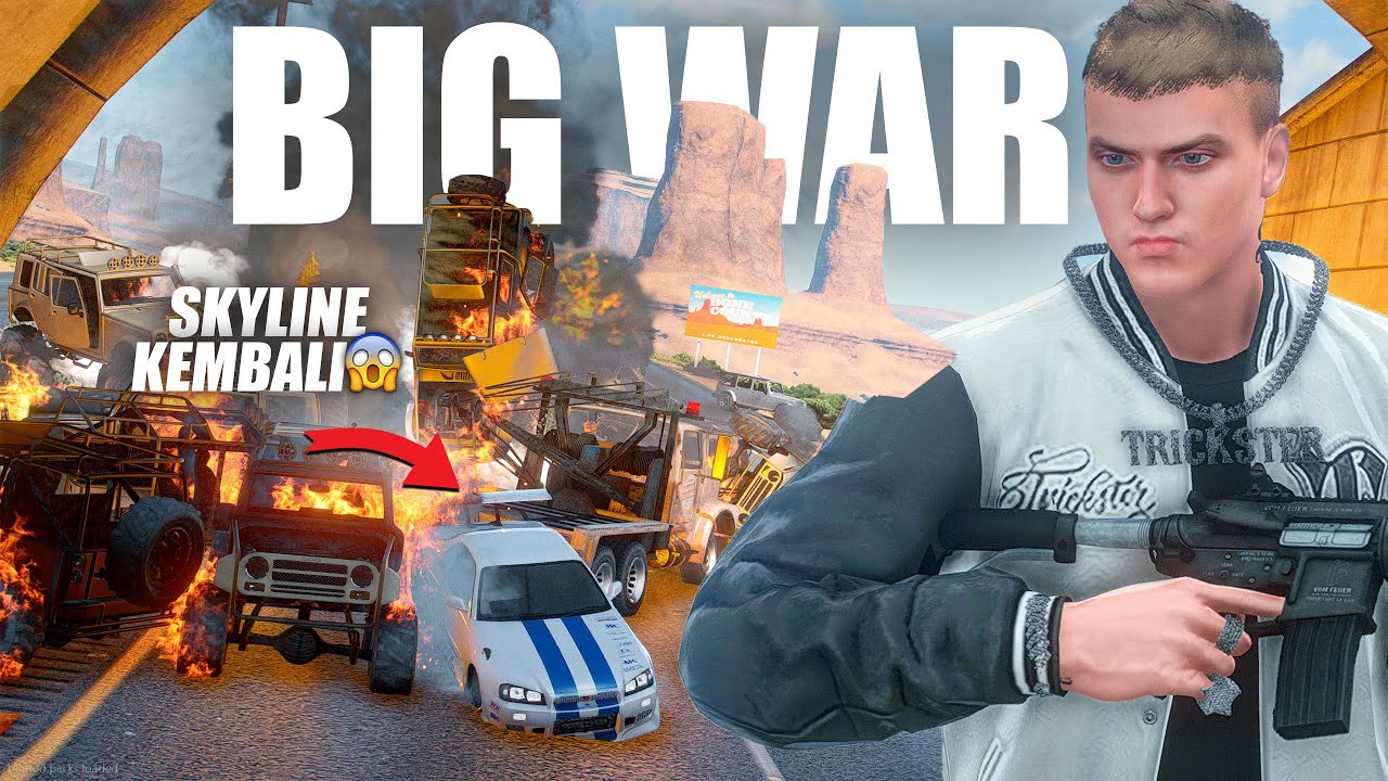 DETIK DETIK SKYLINE LEGENDARIS KEI O'CONNER BERHASIL DIAMBIL ! PERANG BESAR !! GTA 5 ROLEPLAY