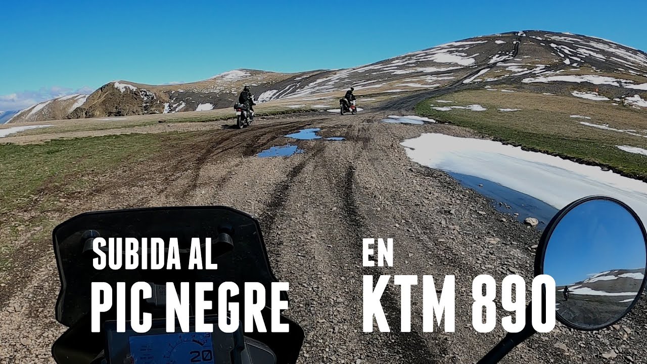 Subiendo al Pic Negre en moto. Andorra, Espa&ntilde;a
