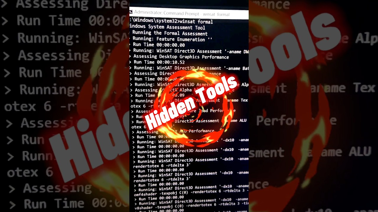 Windows hidden benchmark tools🤫🤫 #shorts #windows10