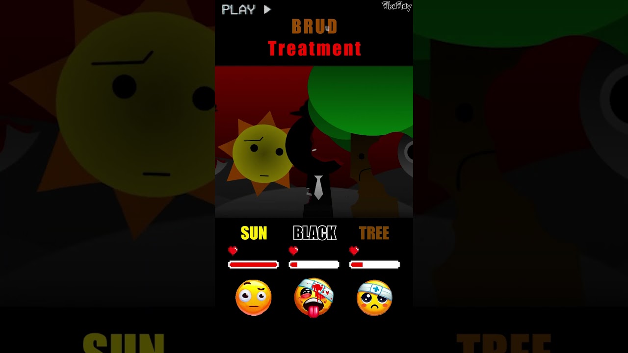 HP Bar | Status Emoji SUN BLACK TREE in Treatment Mods #sprunki  #incredibox