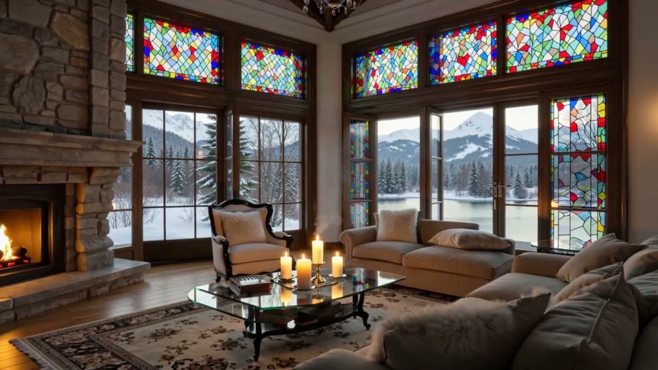 Cozy Winter Rooms with Fireplaces | Relaxing Ambient Video for Sleep, Study & Calm