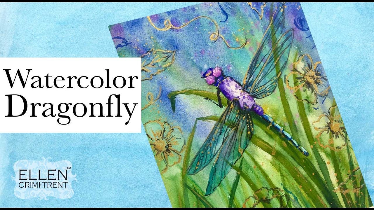 Watercolor Dragonfly Timelapse
