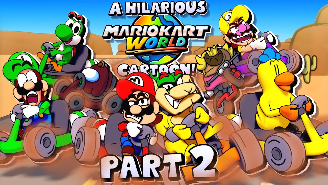Racing through CROSS-COUNTRY CHAOS! - Mario Kart World STORY ANIMATION