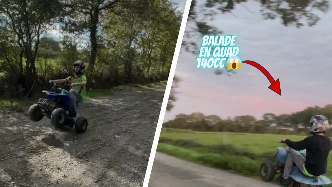 Balade avec mon prototype quad 110 moteurs 140 sa marche 😱🤯