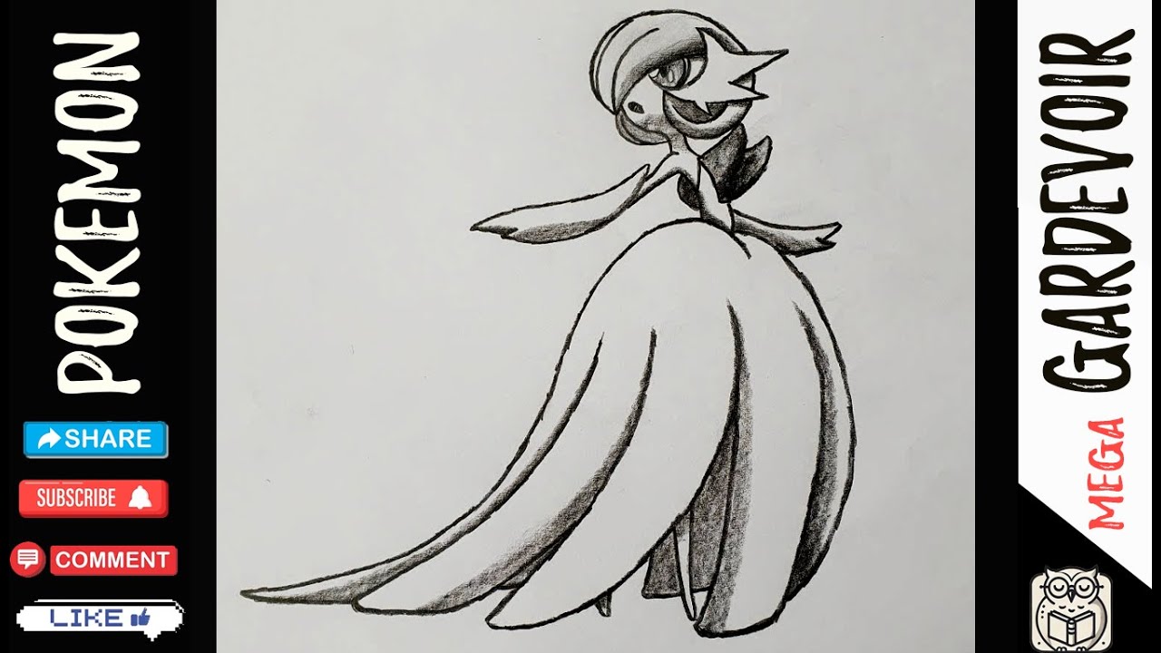 How to Draw Mega Gardevoir | Easy Pokemon Sketch Tutorial