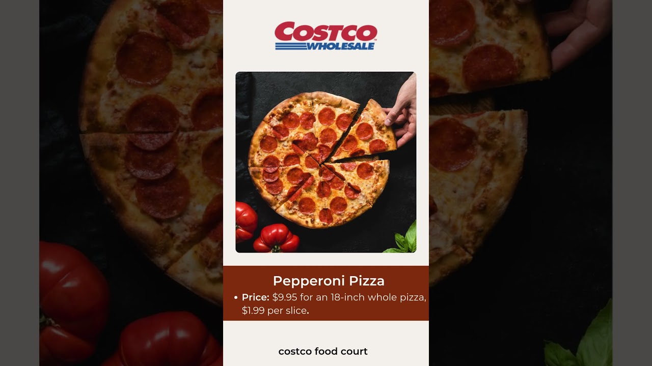 Costco Pizza Menu with Prices 2025FoodCourtMenu #AffordableMeals #TastyPizza #food