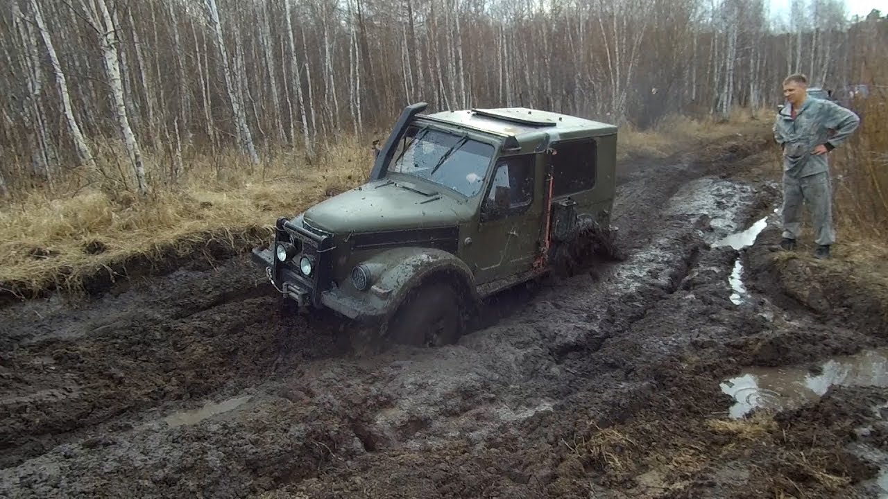 ГАЗ-69 с блокировками БТР-60 против УАЗ Патриот, Toyota Surf, Nissan Mistral на бездорожье! Off-road