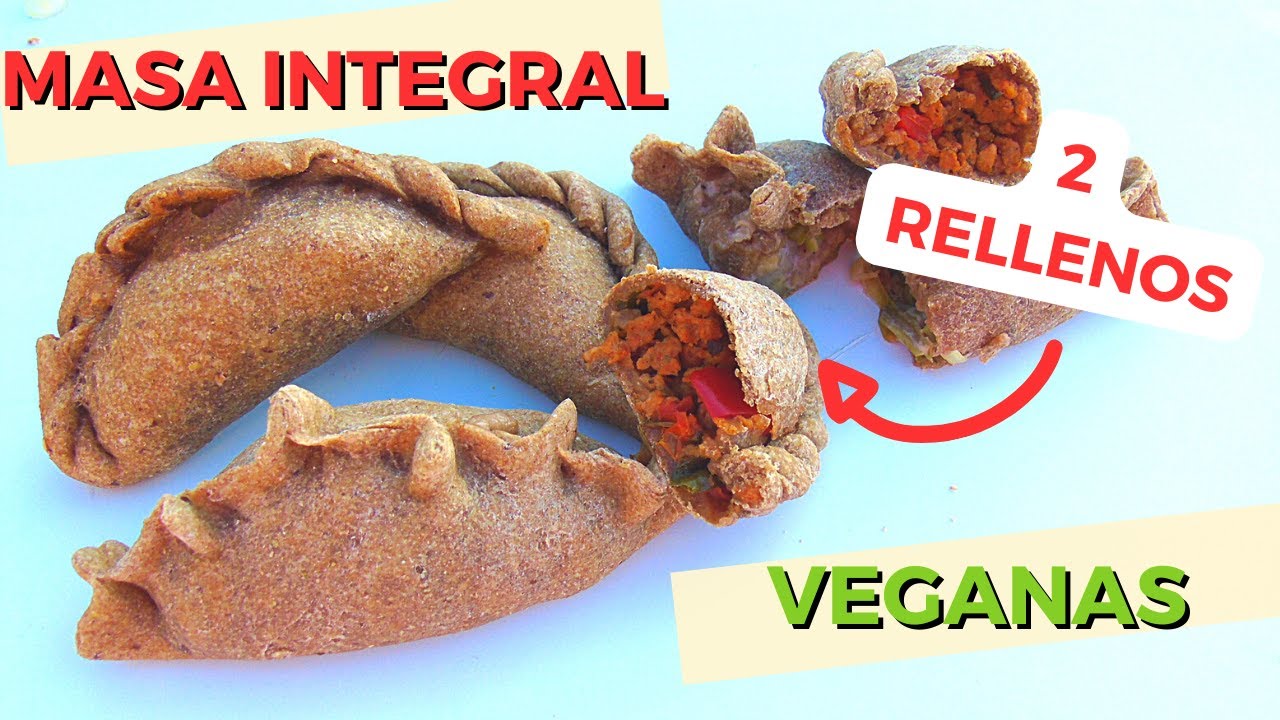 EMPANADAS VEGANAS + MASA INTEGRAL (pollo y carne vegetal)
