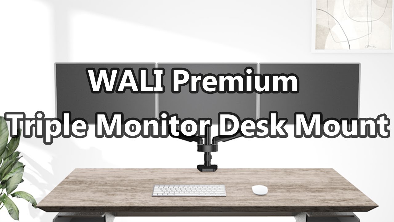 WALI Premium Triple Monitor Desk Mount