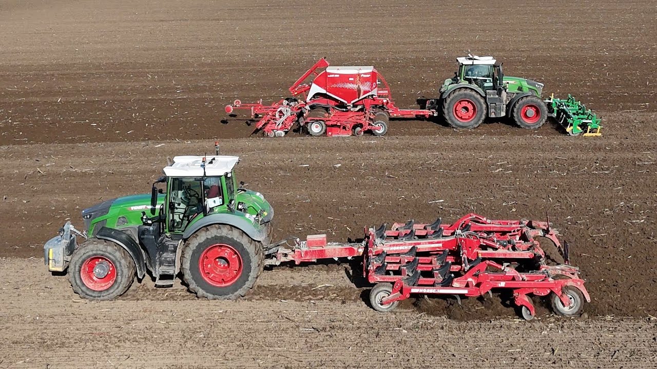 FENDT 942 mit ein HORSCH Grubber / 4K