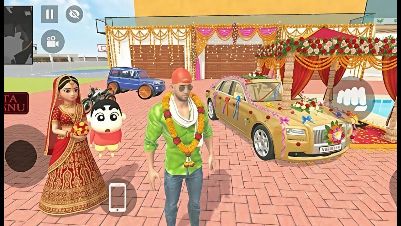 Franklin Ki Sadhi Mai  Shinchan Aagaya 💥🤩 Indian Theft Auto Simulator Game 💥😱