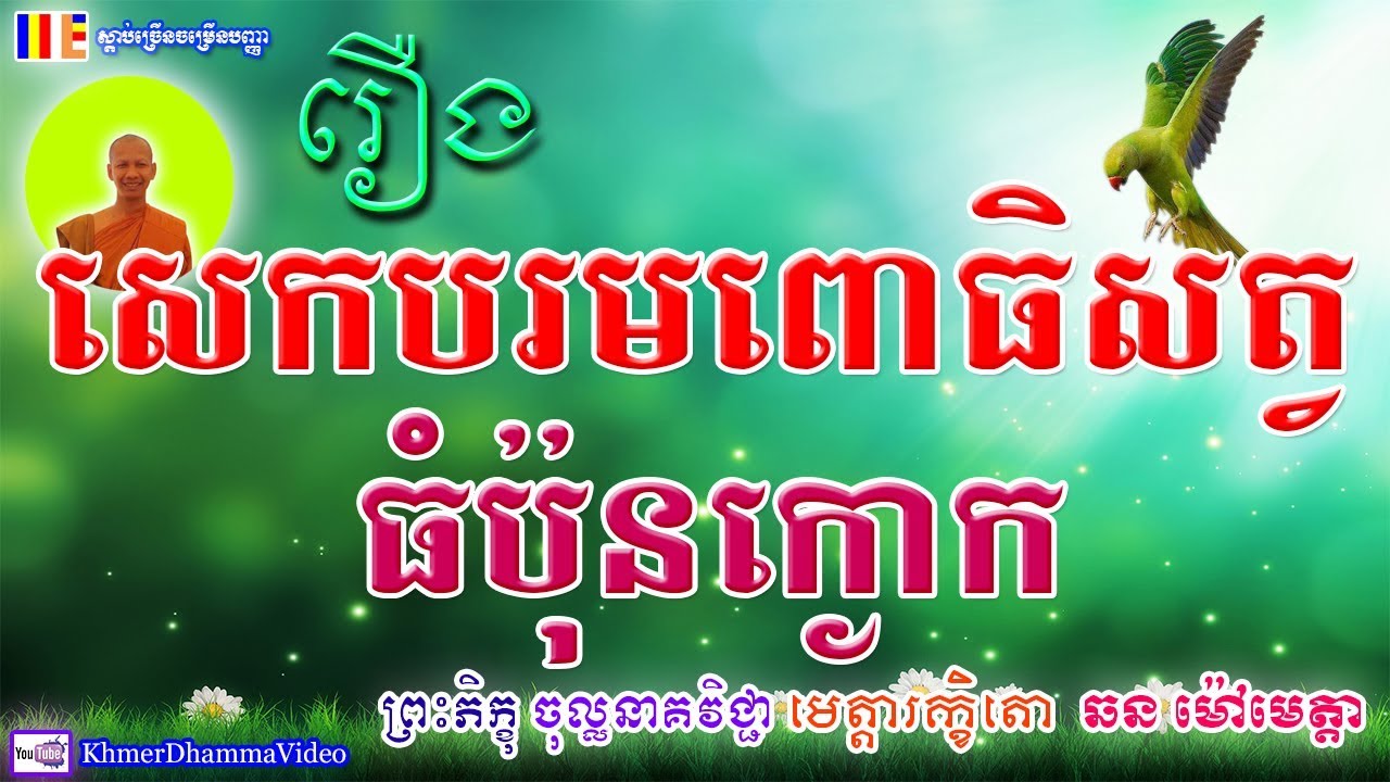 រឿង សេកបរមពោធិសត្វធំប៉ុនក្ងោក - ឆន ម៉ៅមេត្តា - Chhan Maometta - Khmer Dhamma Video - 2018