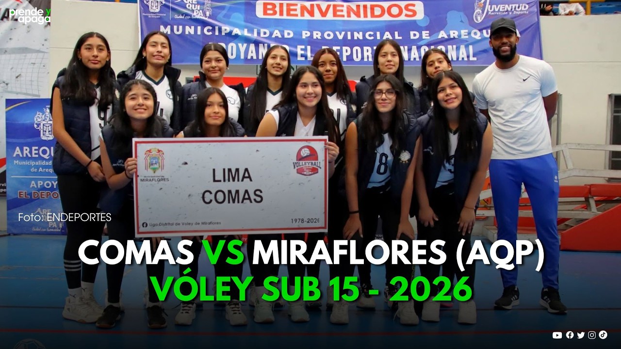 Arequipa: Comas VS Miraflores. 2-1.  Campeonato Nacional de Vóley U15 (PARTIDO COMPLETO)
