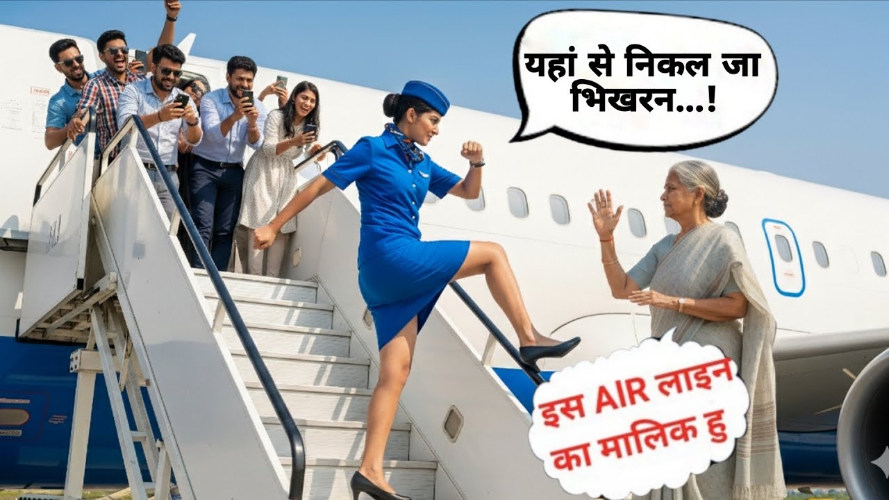 जिसे सबने गरीब समझा… वही थी एयरलाइन की मालकिन”#viralstory#video
