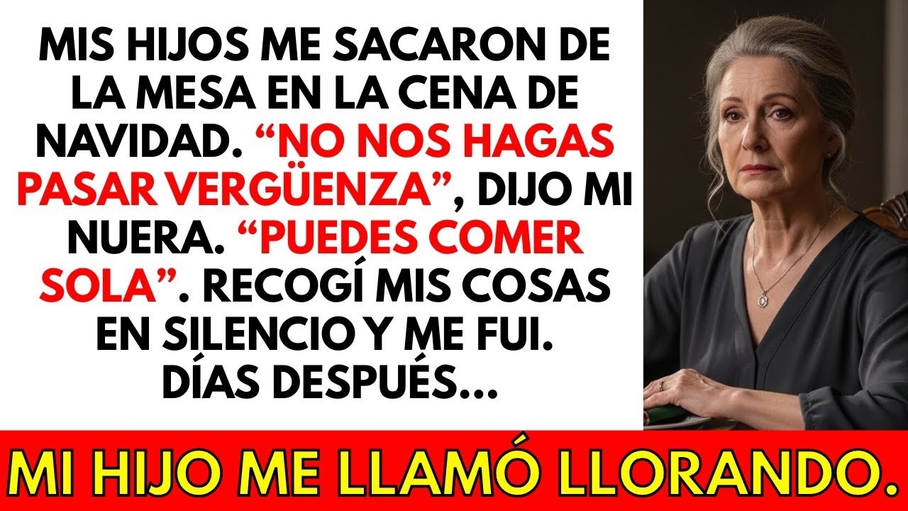 Mi hijo dijo: “No puedes sentarte a la mesa con nosotros.” Días después, me llamó en pánico...