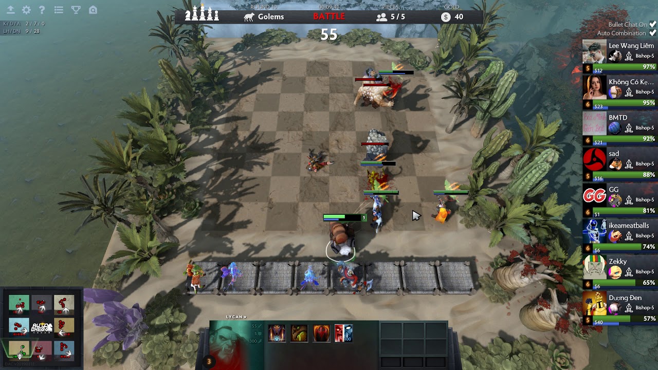 Dota Auto Chess- Eco to Win (Beast- Warlock)