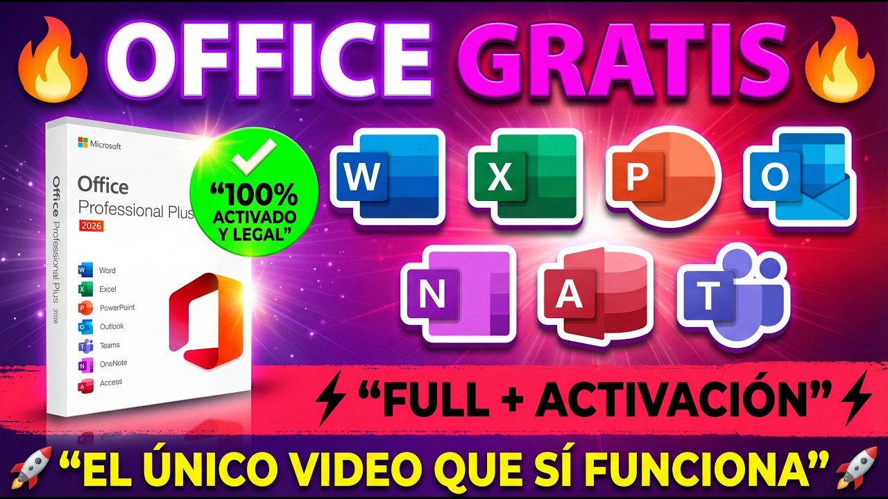 Descargar office 2021 ACTIVADO Y GRATIS SIN ERRORES (ACTUALIZADO ENERO 2026)✅