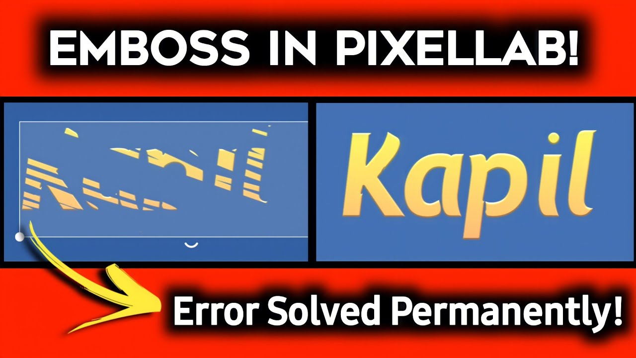 EMBOSS Error SOLVED In Pixellab! (New & Easy Trick) | How To Fix Emboss Problem In Pixellab | Emboss