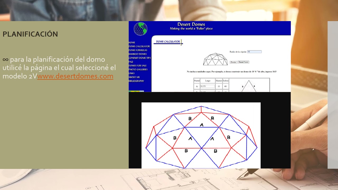 Maqueta Domo geodésico 2V_ asignatura cálculo estructural