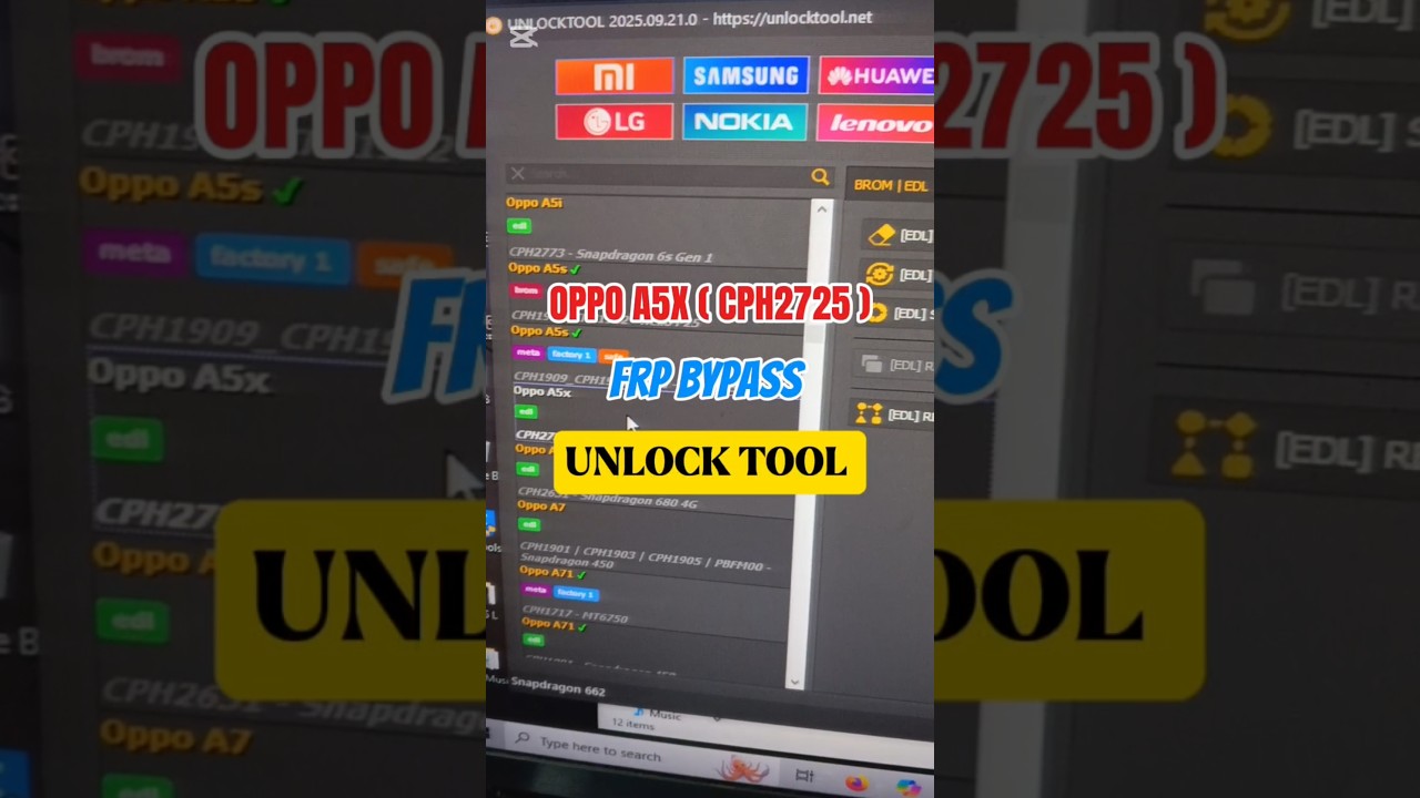 OPPO A5X ( CPH 2725 ) FRP BYPASS UNLOCK TOOL / All Oppo Latest Version Frp Unlock #foryou #shorts